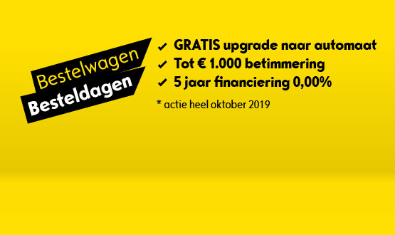 Bestelwagen Besteldagen, alleen nog tot eind oktober